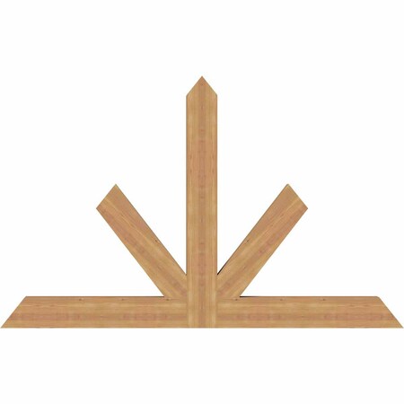 Ekena Millwork Saratoga Timber Gable Bracket, Western Red Cedar, 72"W x 45"H x 3 1/2"D x 5 1/2"F, 15/12 Pitch GBW072X45X0406SAR00SWR